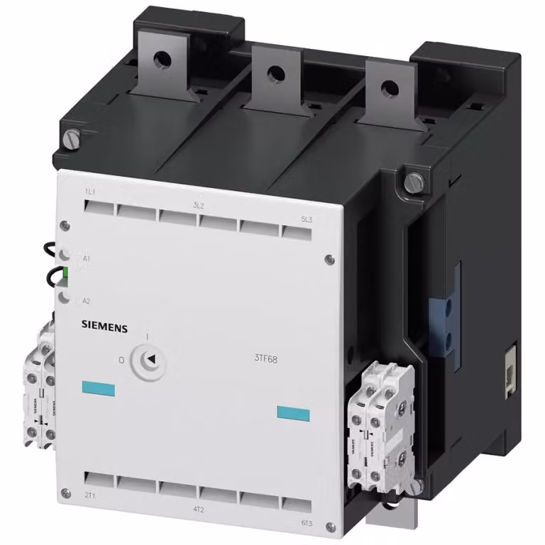 Contattore Siemens tipo Bgr.14, a 3 poli, AC-3, 335 kW, 400/380 V (1000 V) (4 NO + 4 NC) 3TF68448CQ7