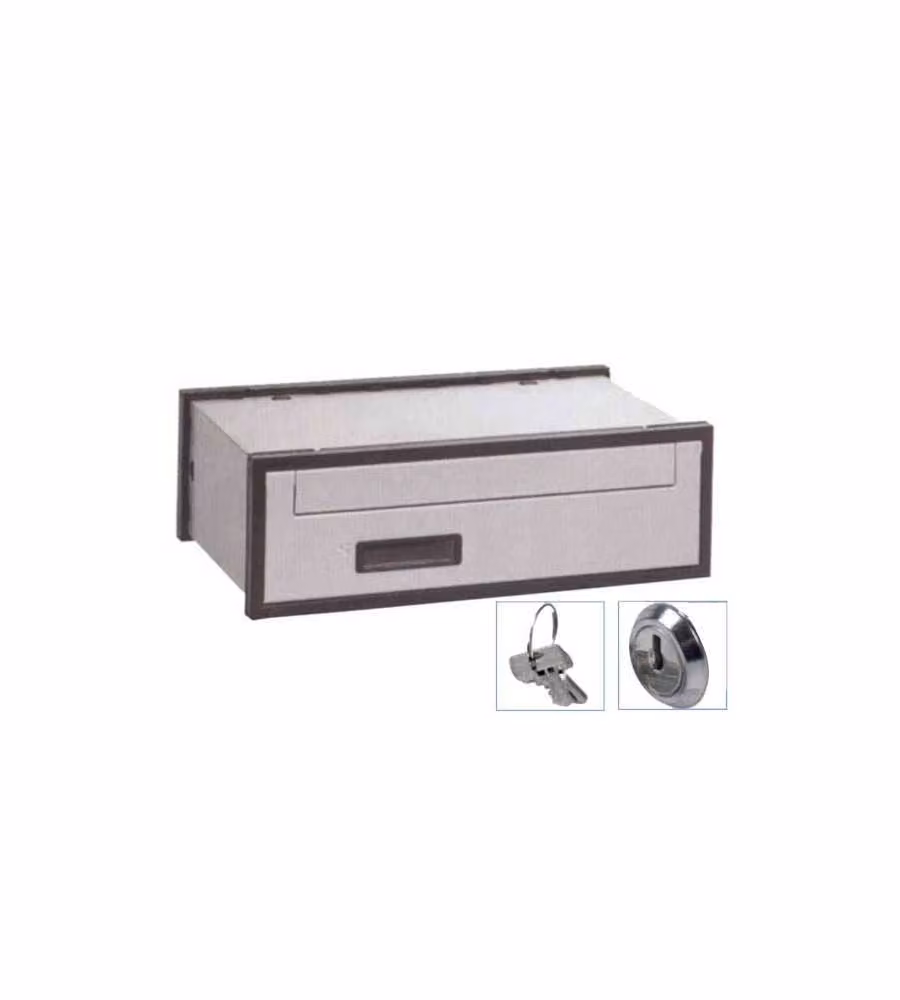 Casellario Orizzontale con portina in Alluminio Silver Posteriore 30-601 Silmec