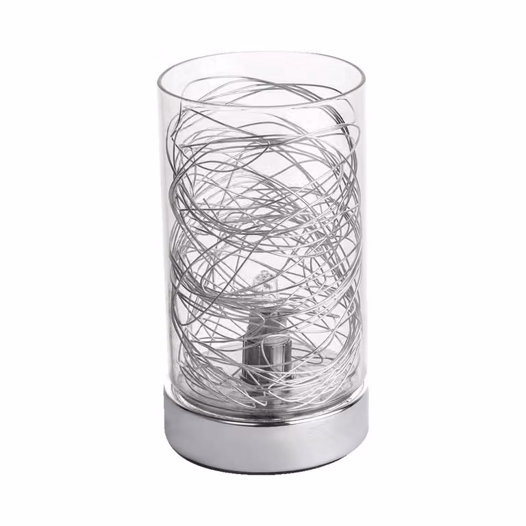 KNITT lampada da tavolo 1xG9/33W, cromo/argento L: 100, L: 100, H: 180