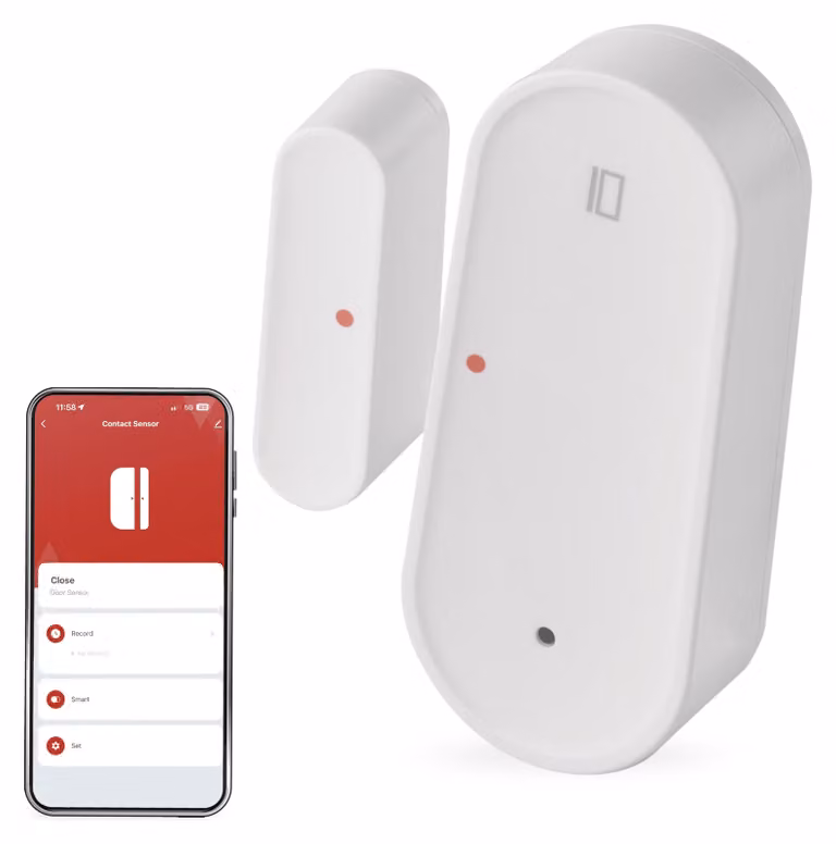 Sensore per porte EMOS GoSmart ZigBee, wireless, per la domotica, con nastro adesivo, bianco