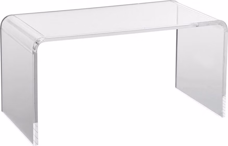 Tavolino - Tavolo in acrilico trasparente 813 x 401 x 414 mm - Ideale per il soggiorno, la camera da letto, lo studio - Tavolino per bevande, cibo, snack