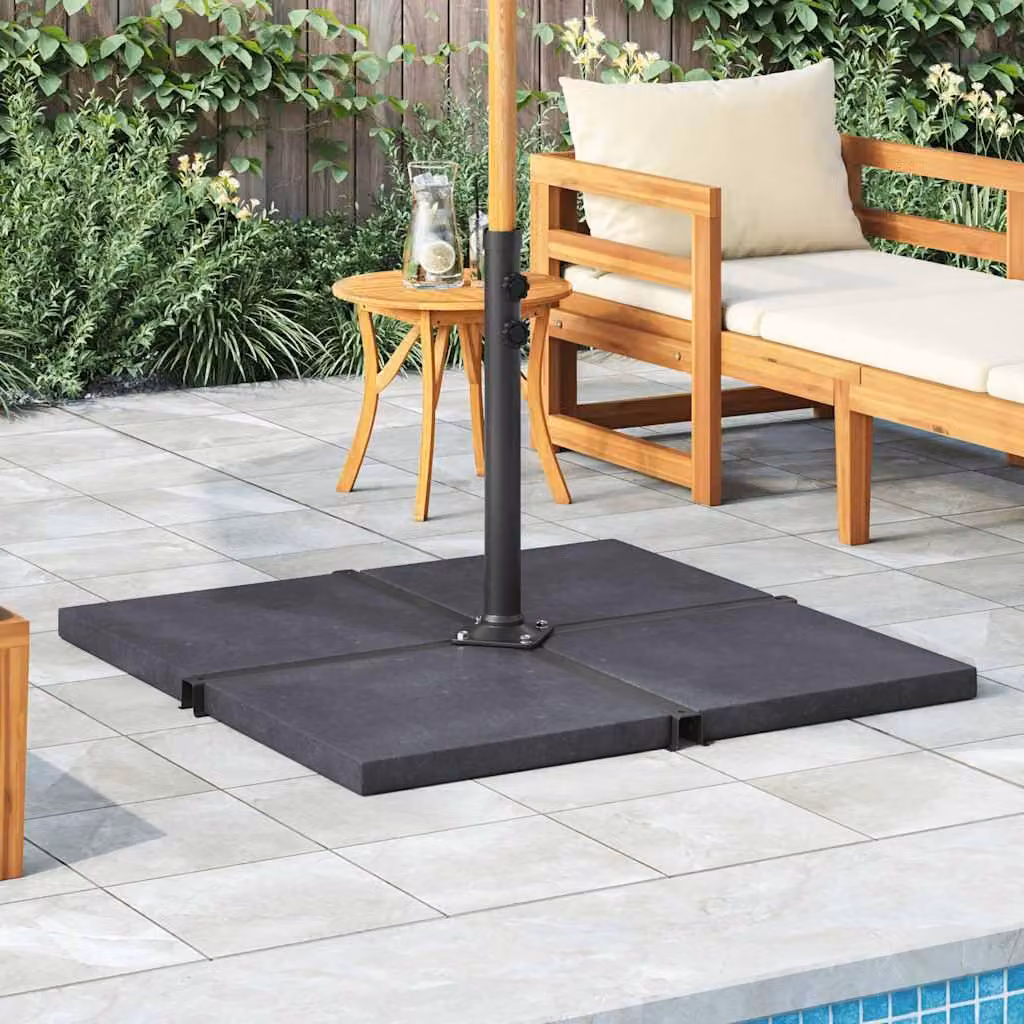 Maison Exclusive - Peso per ombrellone in granito nero, quadrato, 25 kg