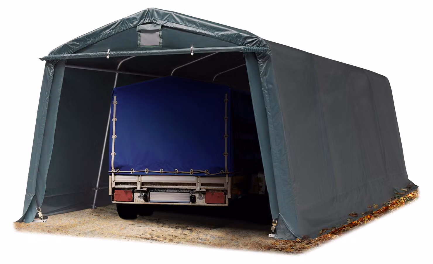 TOOLPORT Tendone Garage 3,3x6,2 m verde PE 600 N Costruzione Stabile in Acciaio Garage per Moto