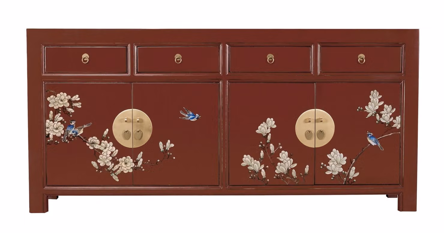 Fine Asianliving Cassettiera cinese Credenza cinese Armadietti cinesi Mobile cinese Mobile orientale asiatico 180x85x40