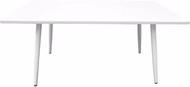 Tavolo da pranzo RENNES – Rettangolare – Piano bianco e gambe in metallo – Design moderno