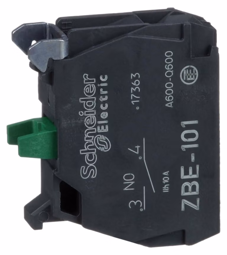 Interruttore ausiliario Schneider Electric 1S, collegamento a vite ZBE101