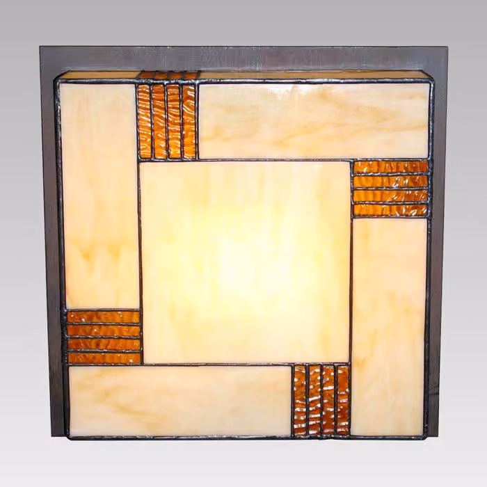 Lampada da soffitto TIFFANY 2xE14/40W L: 450  L: 450  A: 110 marrone antico dimmerabile