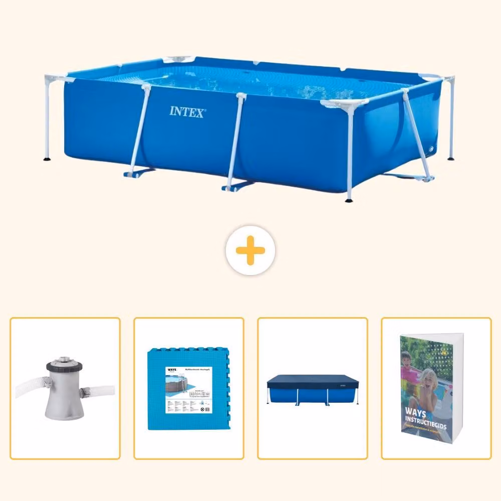 Piscina fuori terra rettangolare - 260x160x65 cm - 5 pezzi - Modello SCB124