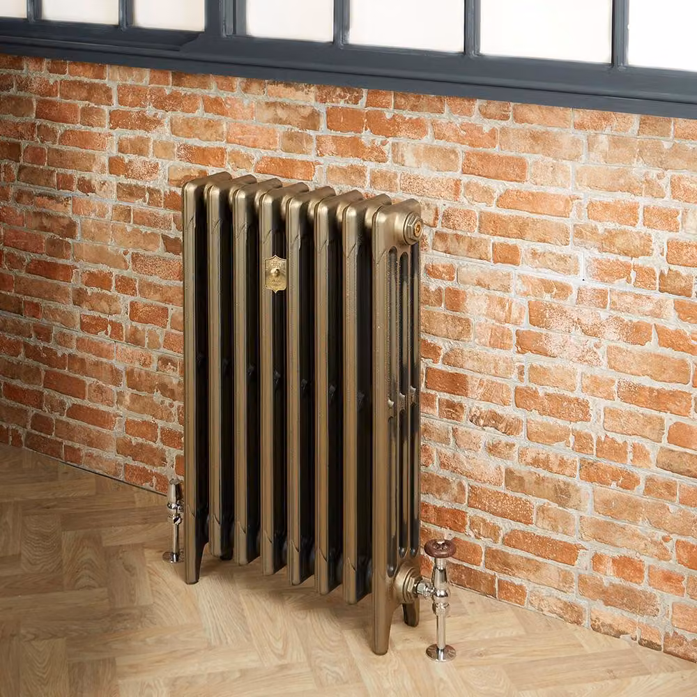 Radiatore Tradizionale in Ghisa a 4 Colonne - Finitura Ottone Naturale - 960mm x 263mm