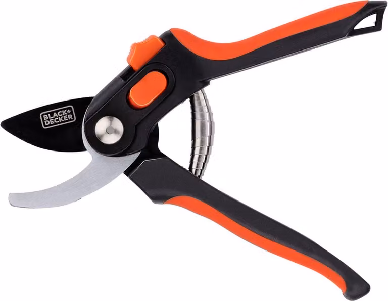 BLACK+DECKER forbici 20,3 cm lame in acciaio temprato spessore di taglio 13 mm nero/arancio