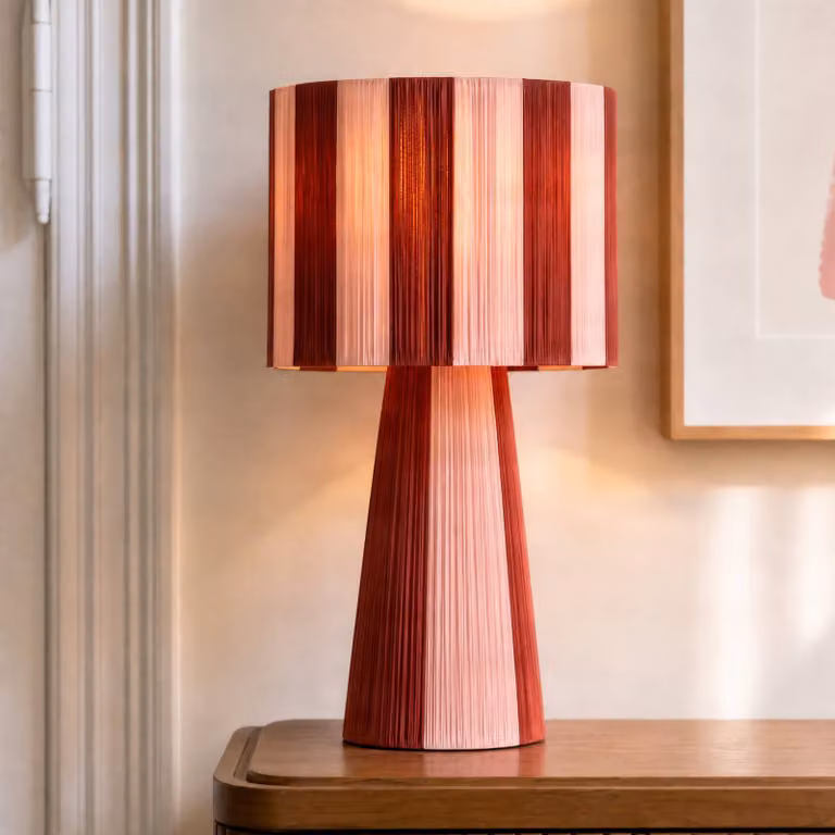 Lampada da tavolo Suly Lindby, Rosso, Soggiorno / Sala da pranzo, Tessuto / Stoffa / Seta, Giovanile, Lampada da tavolo