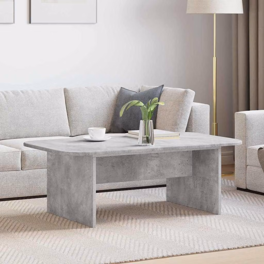 Maison Exclusive - Tavolino da caffè grigio cemento, 93 x 53 x 33 cm, realizzato in materiale composito di legno