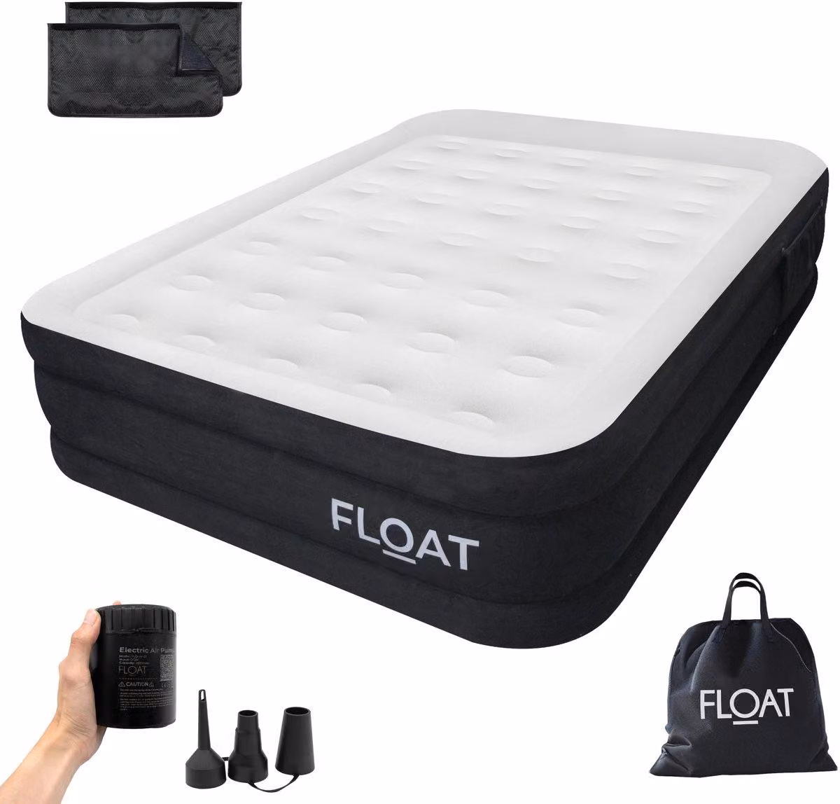 FLOAT VersaVento, materasso gonfiabile per 2 persone - Autogonfiante - Materasso da campeggio - Materasso gonfiabile per auto - Si gonfia in meno di 3 minuti - Include 2 sacche per il trasporto - Dimensioni: 152 x 203 x 52 cm - Capacità massima: 272 kg