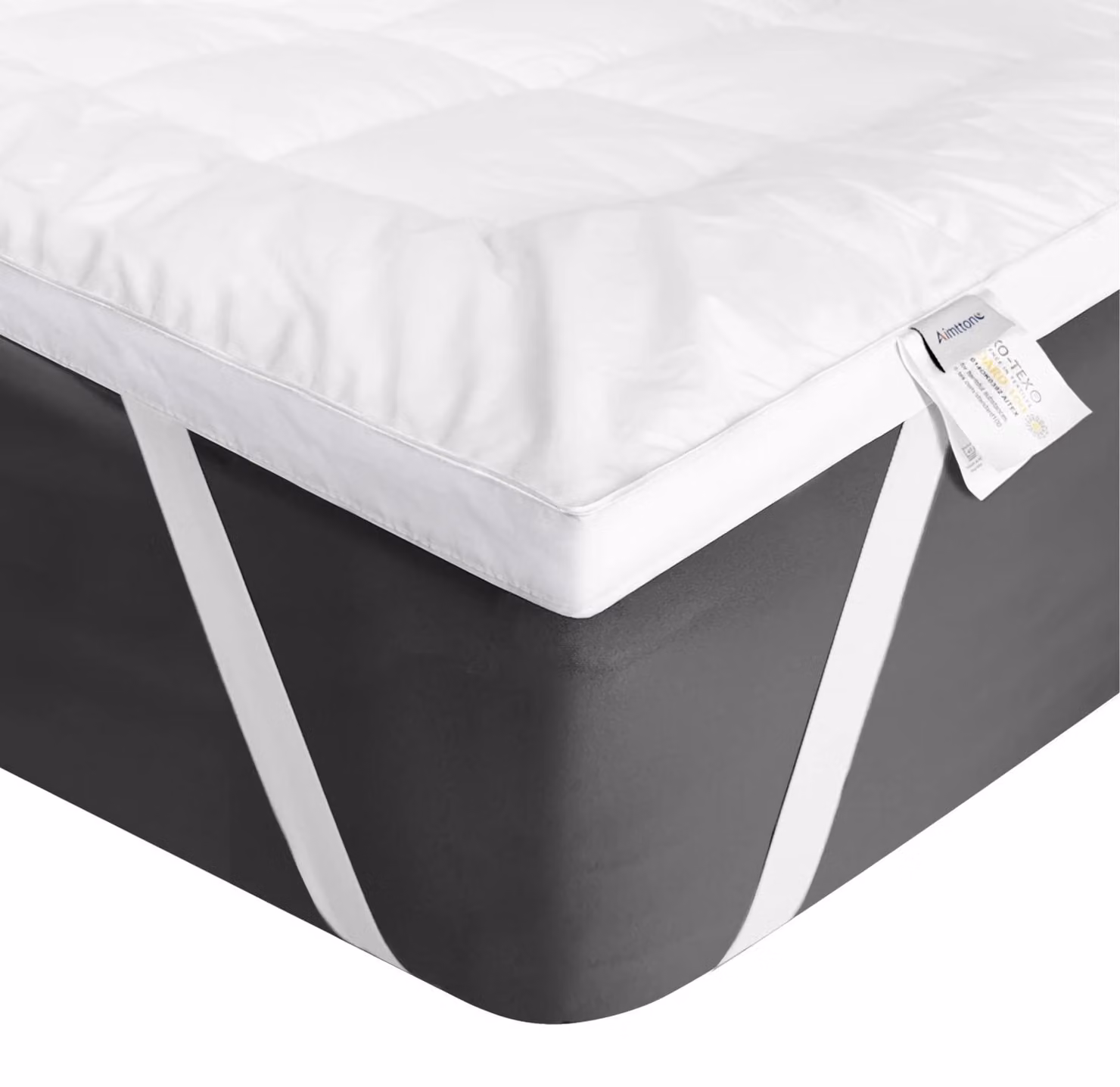 Topper per materasso, 140x200 cm, extra morbido, in cotone, lavabile in lavatrice
