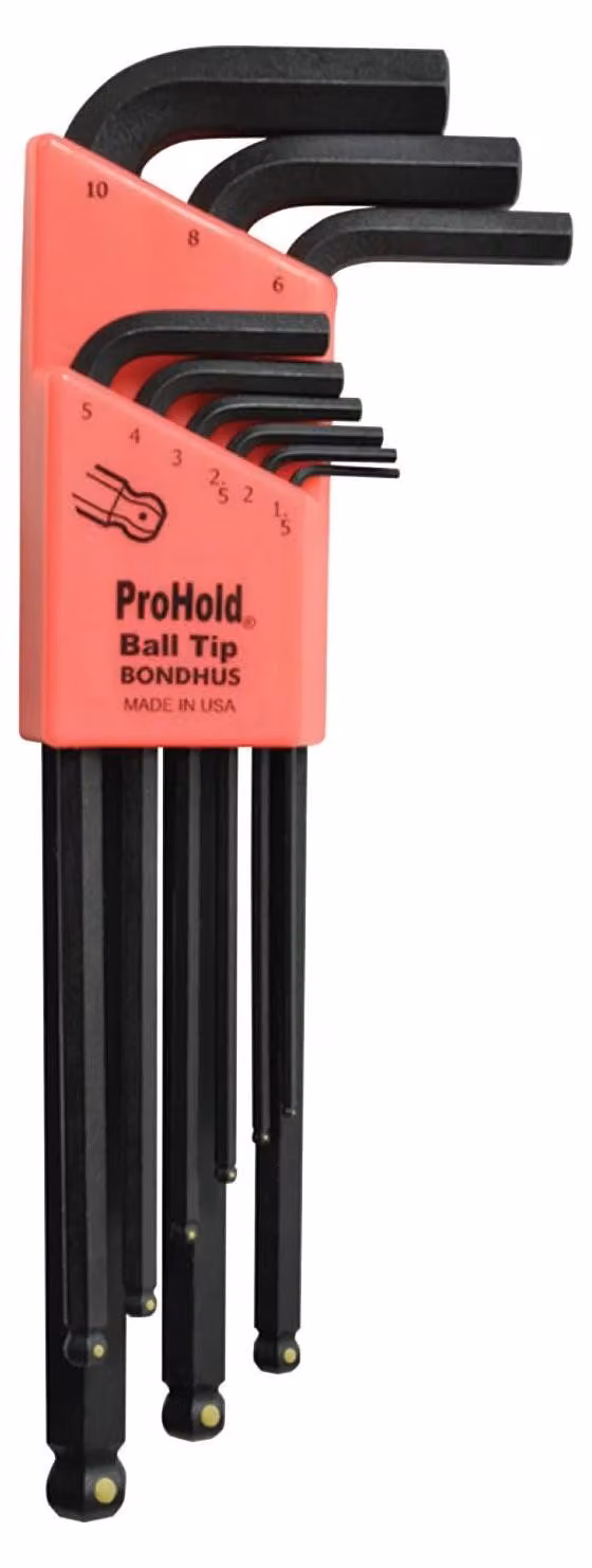 Set di 9 chiavi a bussola angolari con sistema ProHold