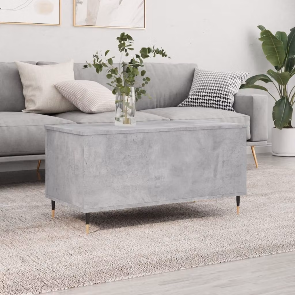 Maison Exclusive - Tavolino da salotto grigio cemento 90x44,5x45 cm Materiale ligneo