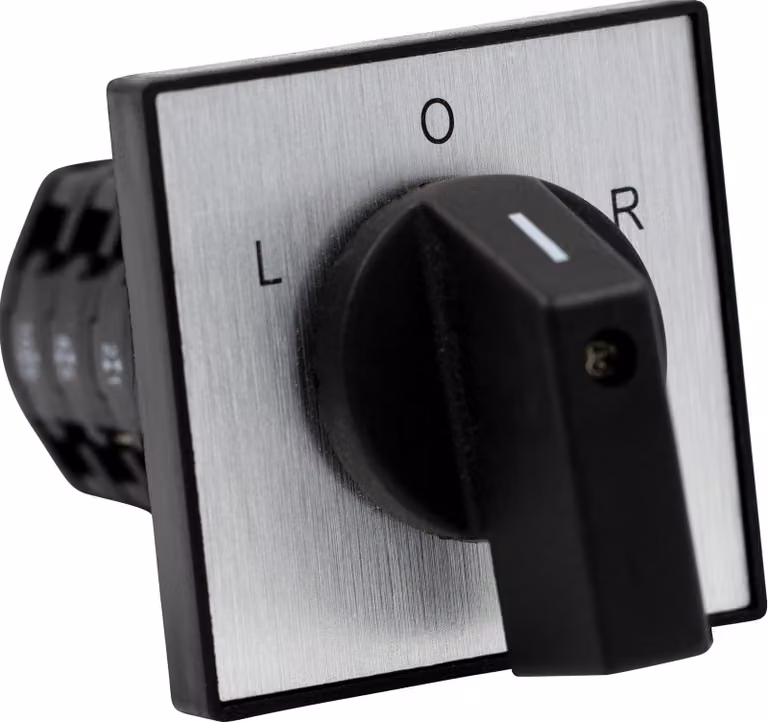 Interruttore a levetta/interruttore di inversione 230-400 V, L-0-R, 18 A, 3 posizioni