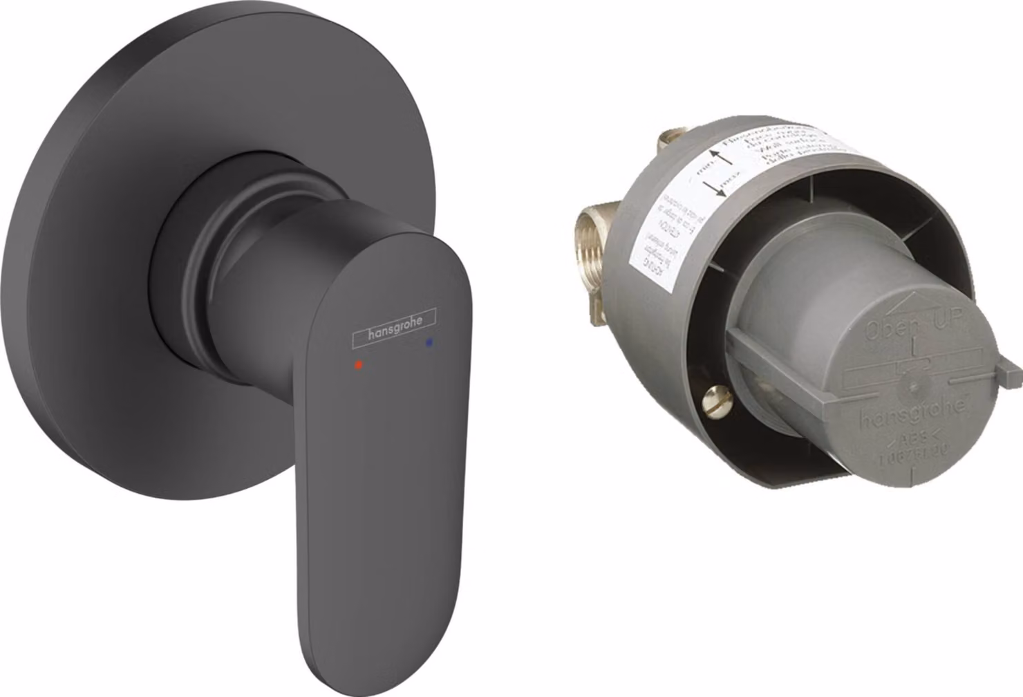 Hansgrohe Vernis Blend - Miscelatore da incasso per doccia con corpo, nero opaco 71663670