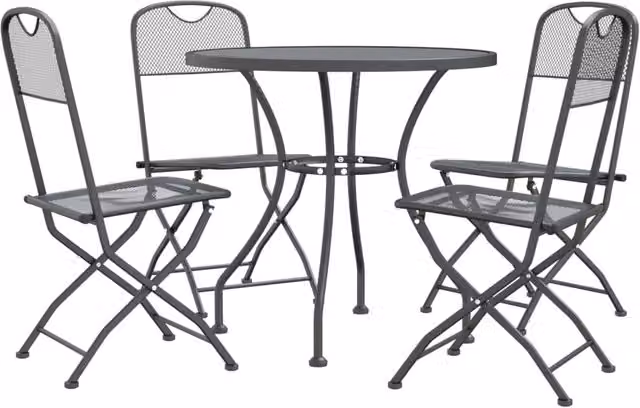 Set da pranzo da giardino 5 pz rete metallica antracite 02_0014774