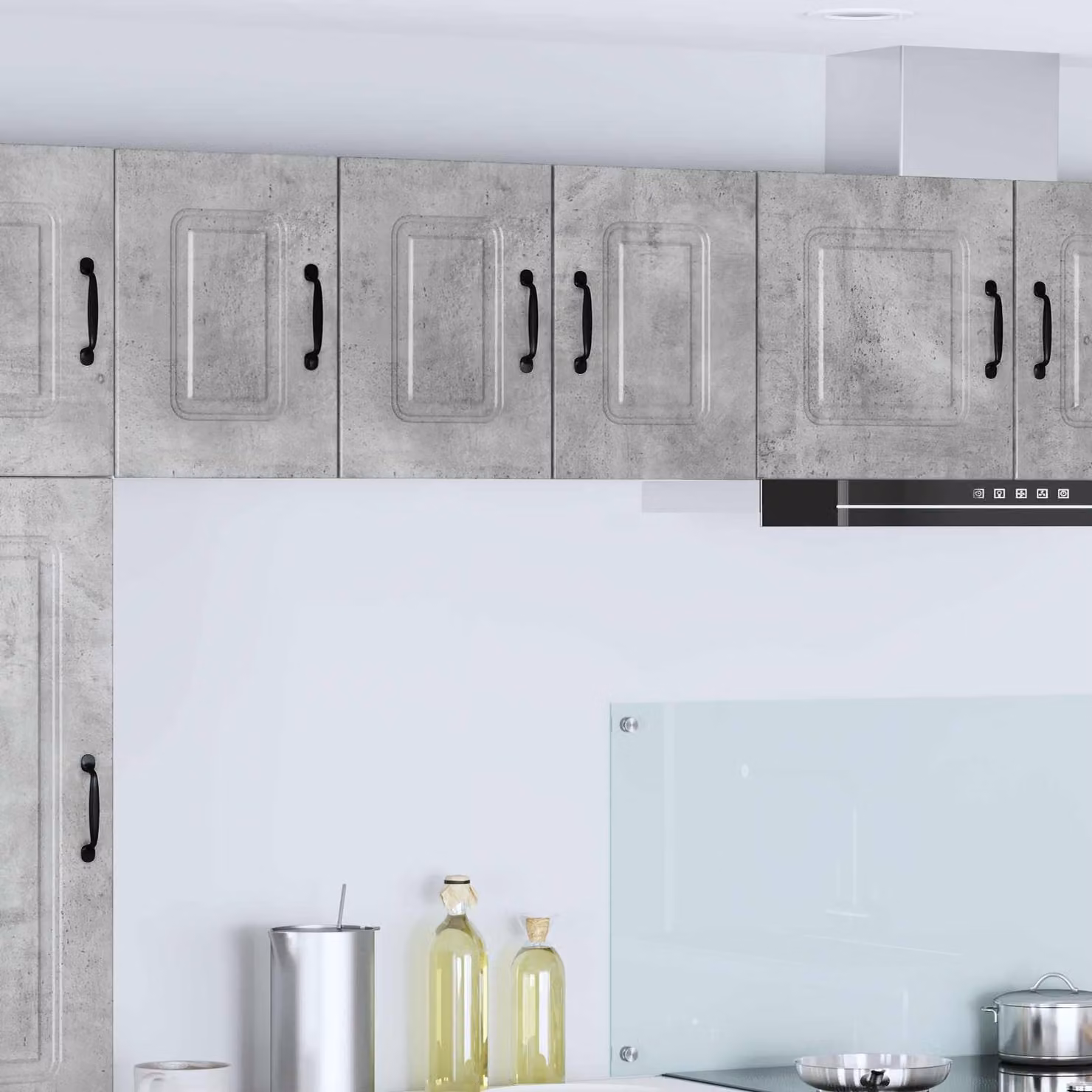 vidaXL Pensile da cucina Kalmar moderno in MDF Grigio con ante a battente L/P/H: 30 x 31 x 40 cm