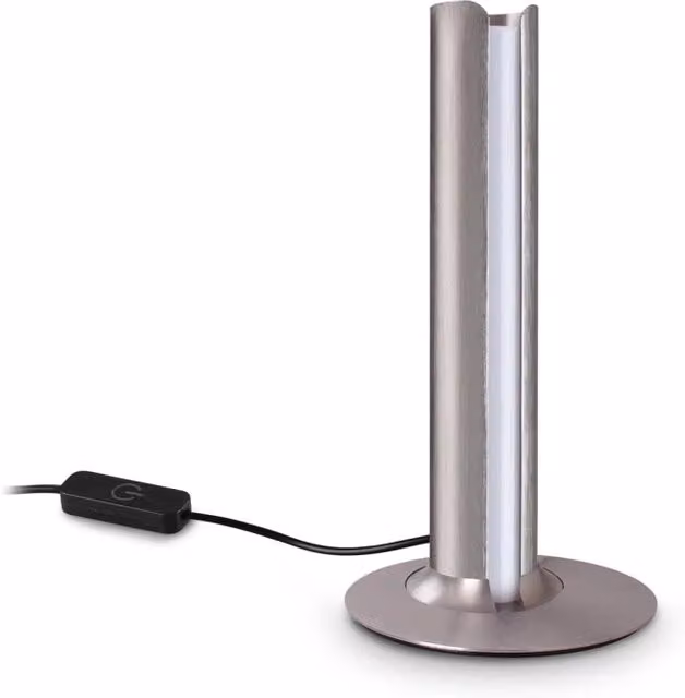 Lampada da tavolo LED DORICA Ideal Lux colore bronzo, luce bianca calda, dimmabile