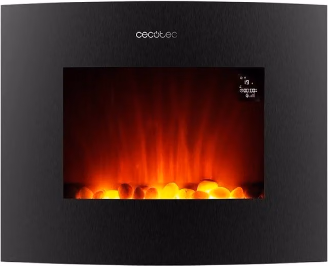 Caminetto elettrico Cecotec ReadyWarm 2650 Curved Flames Connected nero con controllo WiFi e App