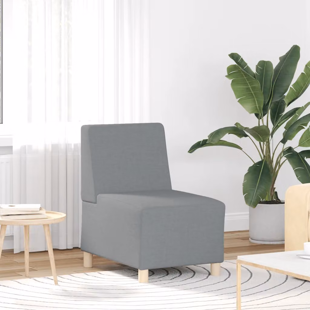 vidaXL Divano componibile moderno in tessuto grigio con imbottitura in schiuma per soggiorno o camera da letto