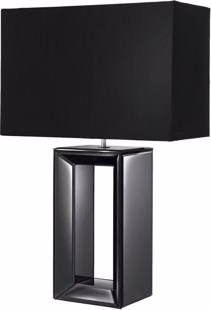 Lampada da scrivania moderna SEARCHLIGHT in vetro e tessuto nero con attacco E27