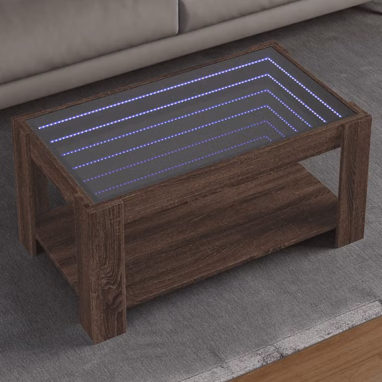 vidaXL Tavolino da Salotto Moderno in Legno Rovere Marrone L: 93 cm, P: 53 cm, H: 45 cm