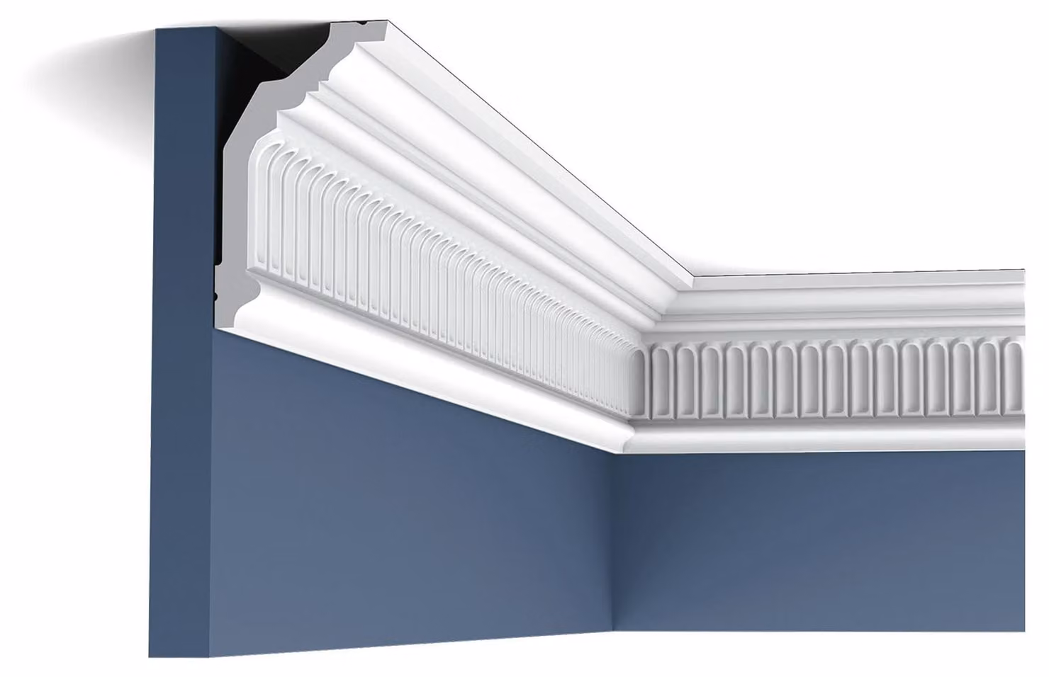 Orac Decor C304 Luxxus modanatura per soffitto in stucco profilo decorativo modanatura decorativa cornicione in stucco parete modanatura in rilievo modanatura d'angolo | 2 metri