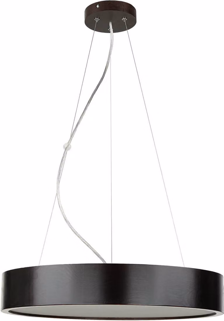 Lampada a sospensione in legno vetro Ø 47 cm rotonda marrone basso abbagliamento 3x E27 luce a sospensione soggiorno sala da pranzo