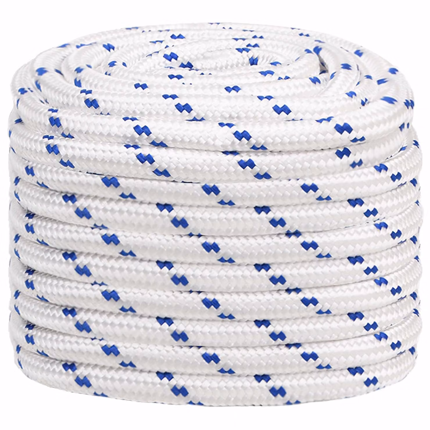 Corda multiuso vidaXL in plastica, Bianco e Blu, Diametro: 20 mm, Lunghezza: 100 m