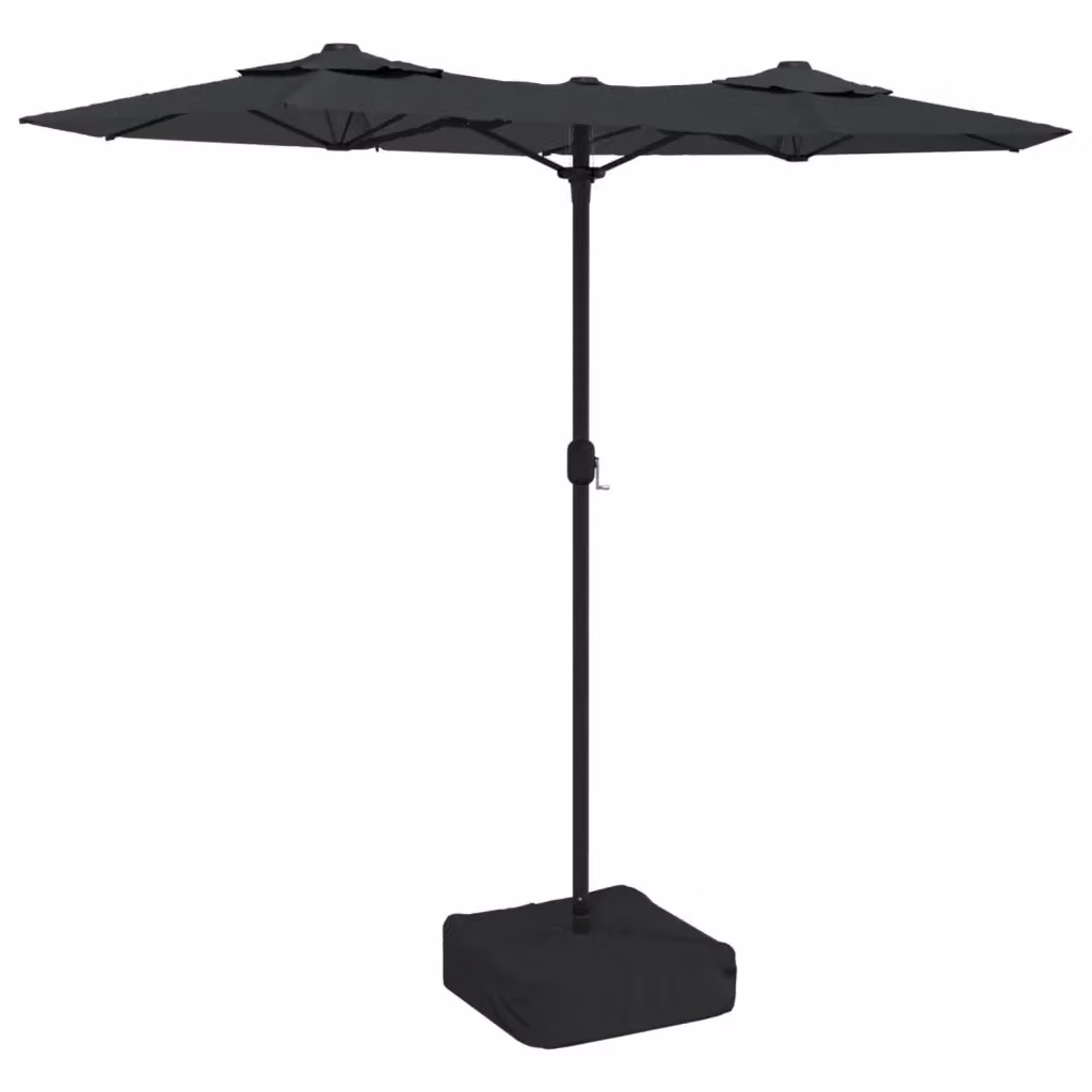 Ombrellone da giardino a doppia testa DESIGN IN colore antracite in poliestere L: 316 cm, H: 145 cm, P: 240 cm – 2