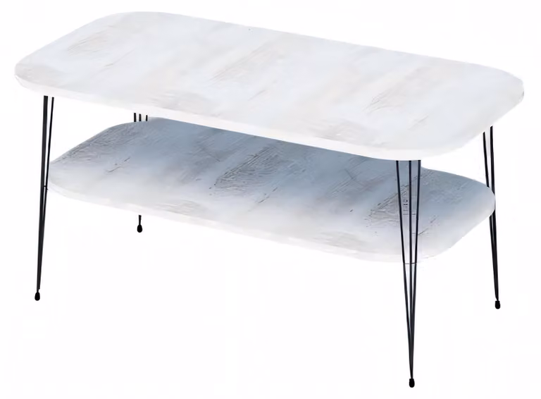 Eleganter weißer Couchtisch aus Holz mit modernem Design
