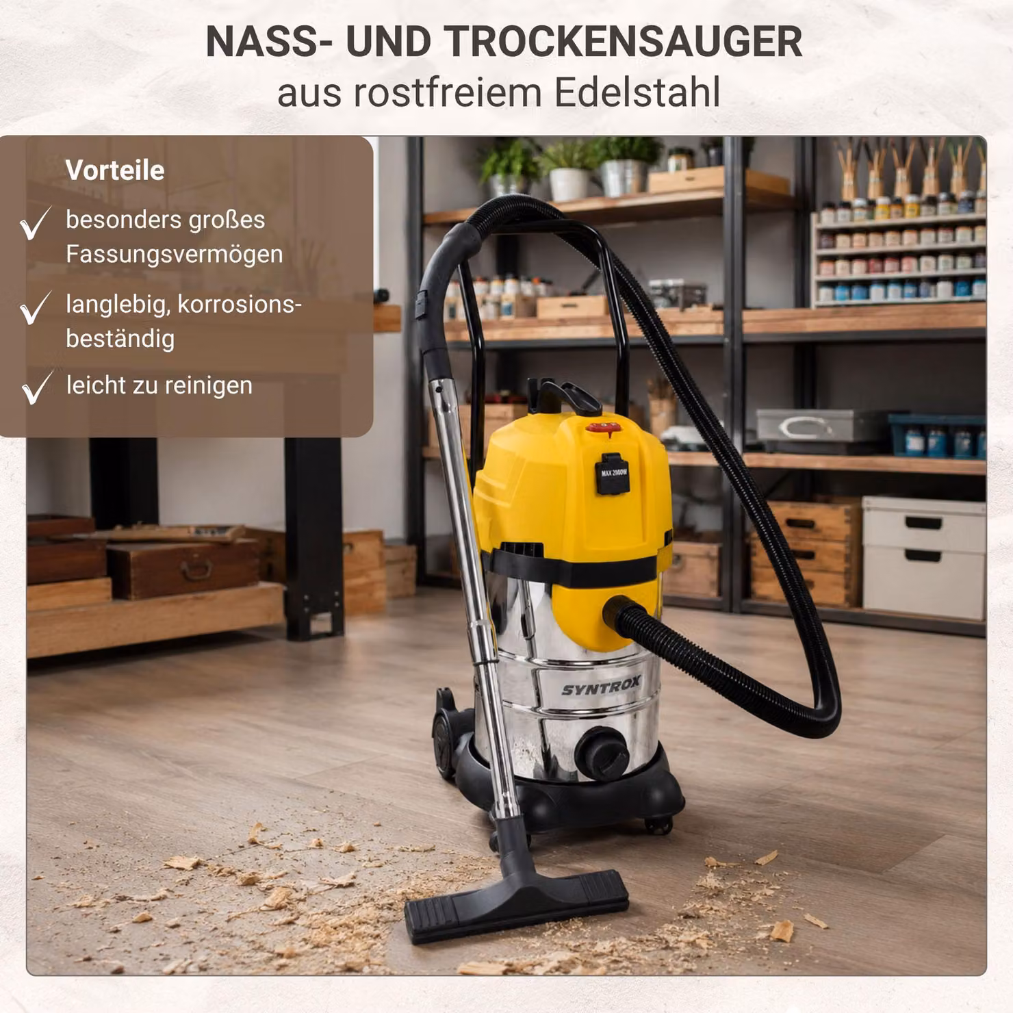 30 l Nass Trockensauger Cornixa | Nasssauger | Industriestaubsauger