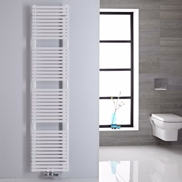 Scaldasalviette Attacco Centrale Bianco Tubolare 1823x400mm 350W - Magera