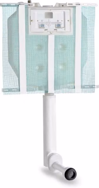 Cassetta di scarico per WC ad incasso CAT Modello Eco con risparmio idrico, colore bianco