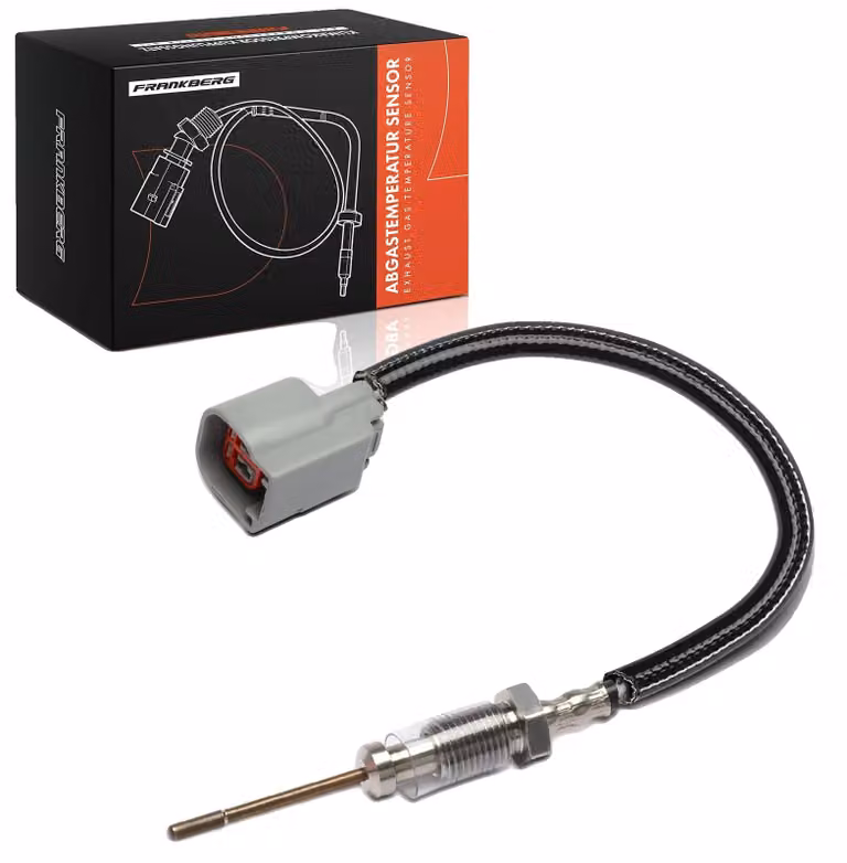 Sensore di temperatura, lunghezza totale 417,5 mm, lunghezza del cavo 359,5 mm, dimensione filettatura M12x1,25, 2 connettori, alloggiamento connettore angolato