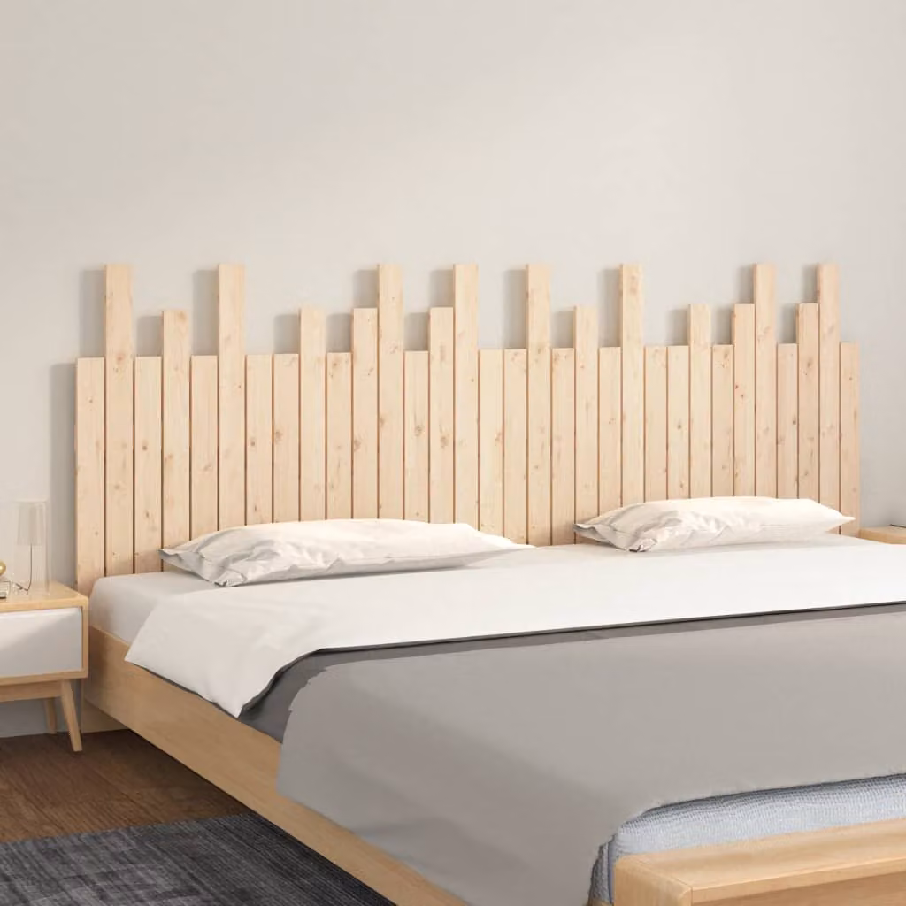 Testiera da parete vidaXL in legno massello di pino, L: 204 cm, H: 80 cm, P: 3 cm