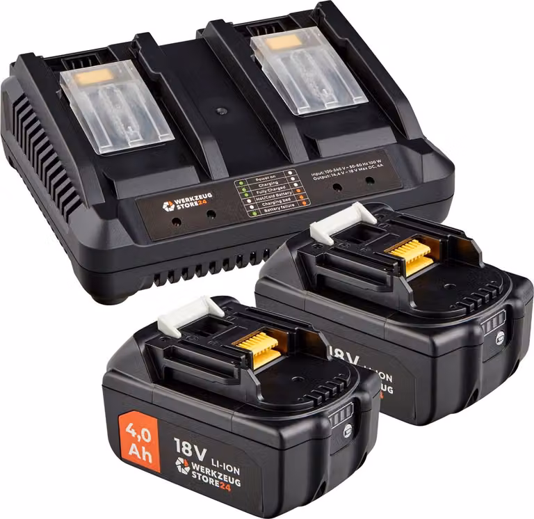 Set di avviamento WS24 18 V / 2 batterie da 4,0 Ah + caricatore rapido doppio