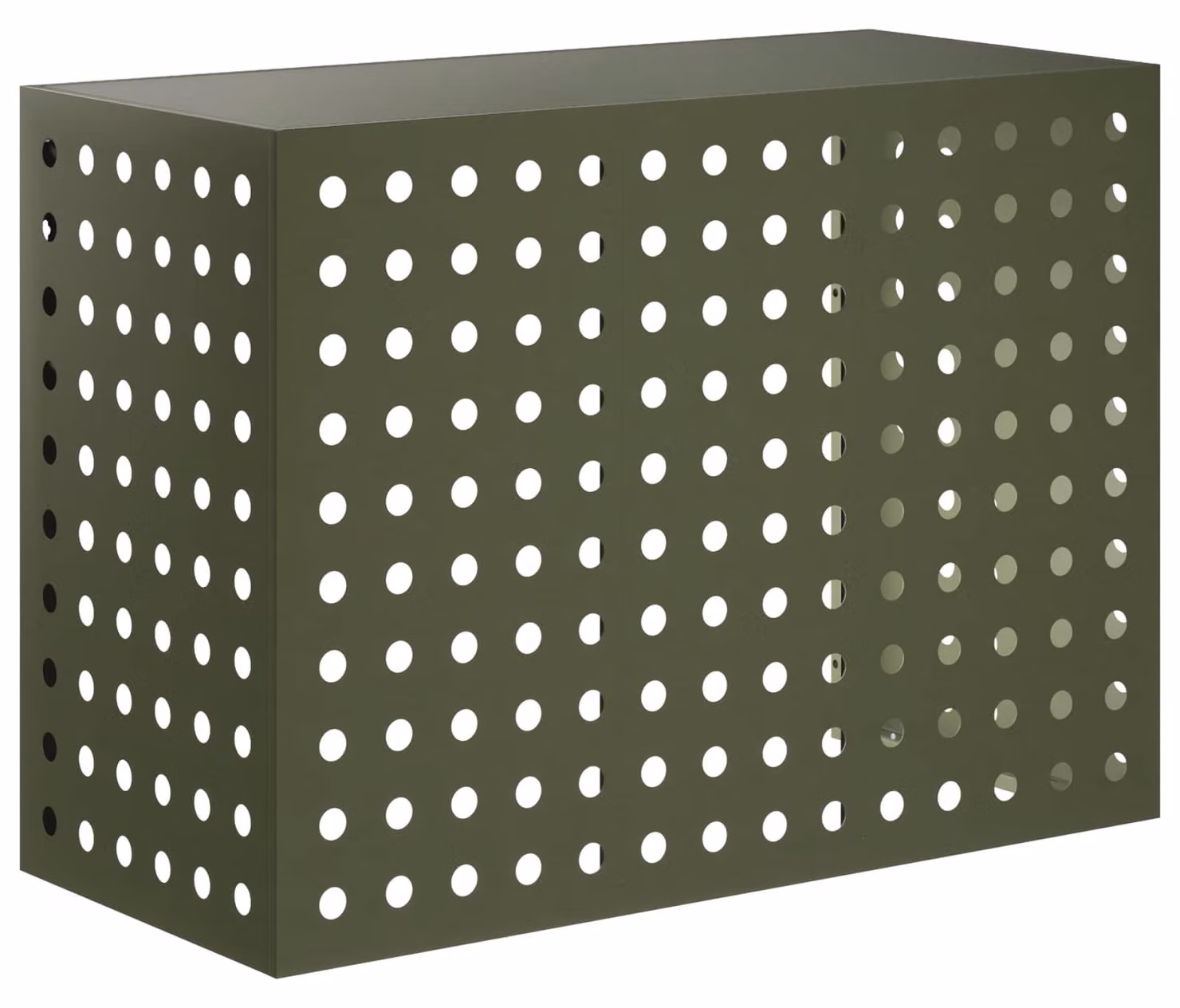 Coperchio per aria condizionata verde oliva 110 x 50 x 80 cm acciaio