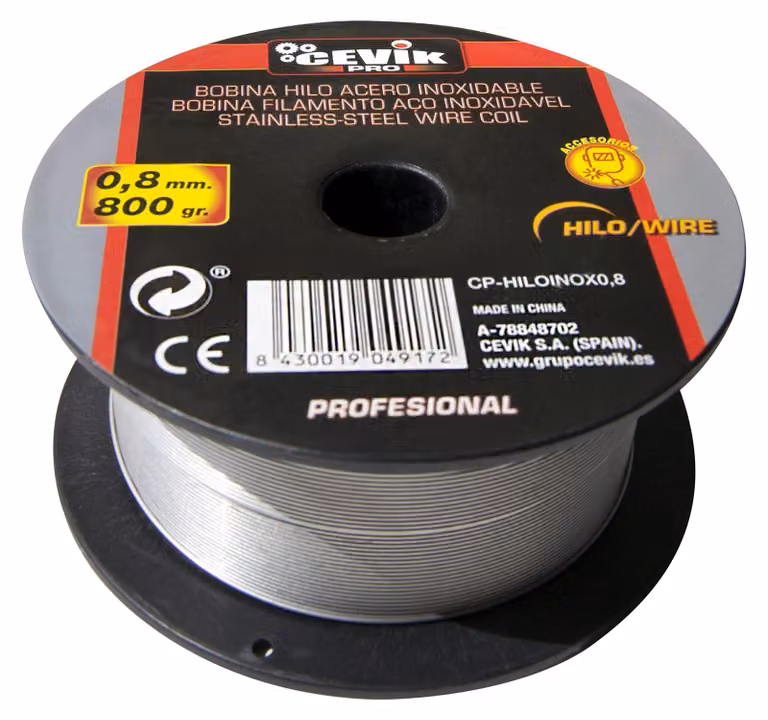 Bobina Cevik, acciaio inossidabile, 0,8 mm, 800 g