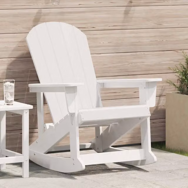 Poltrona a dondolo Adirondack Bianco HDPE 42006625