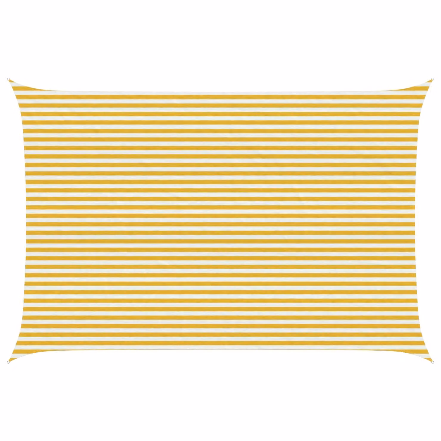 Telo Ombra Rettangolare vidaXL in HDPE Giallo e Bianco 4 x 6 m