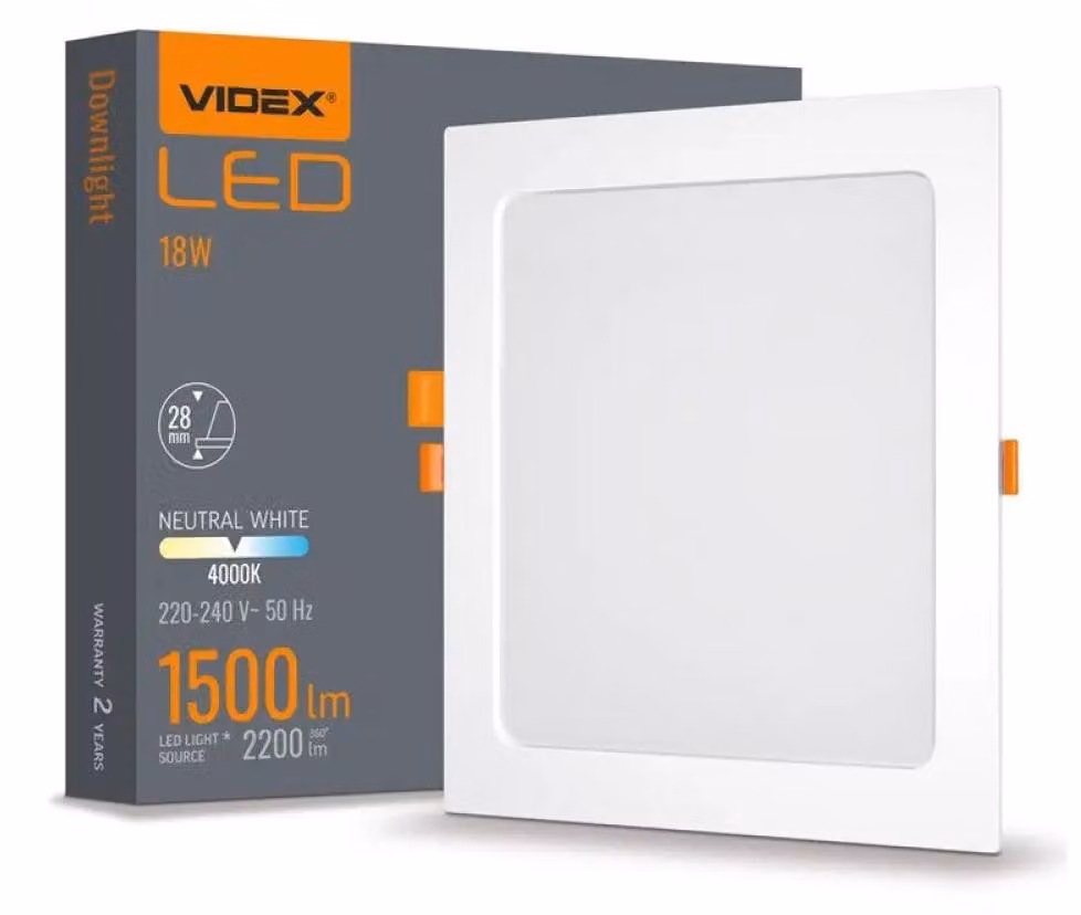 Faretto, bianco, 18 W, apparecchio da incasso, Videx | DLBS-184