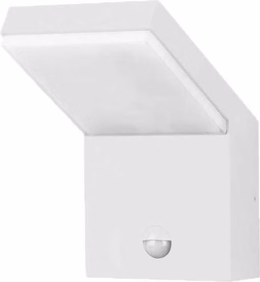 Applique a LED da parete bianca con sensore di movimento e crepuscolare IP54 18W per esterno e giardino