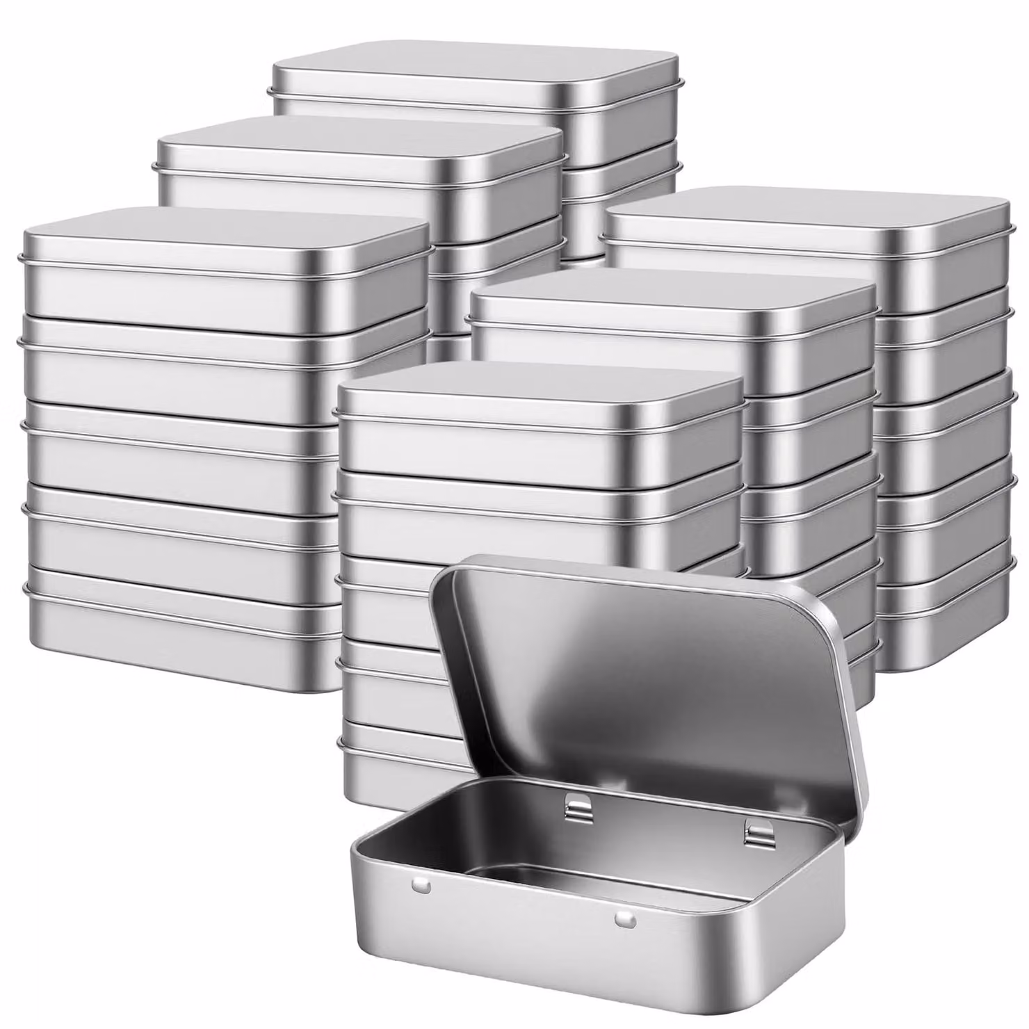Omgoods - Set di 30 scatole rettangolari in metallo con coperchio