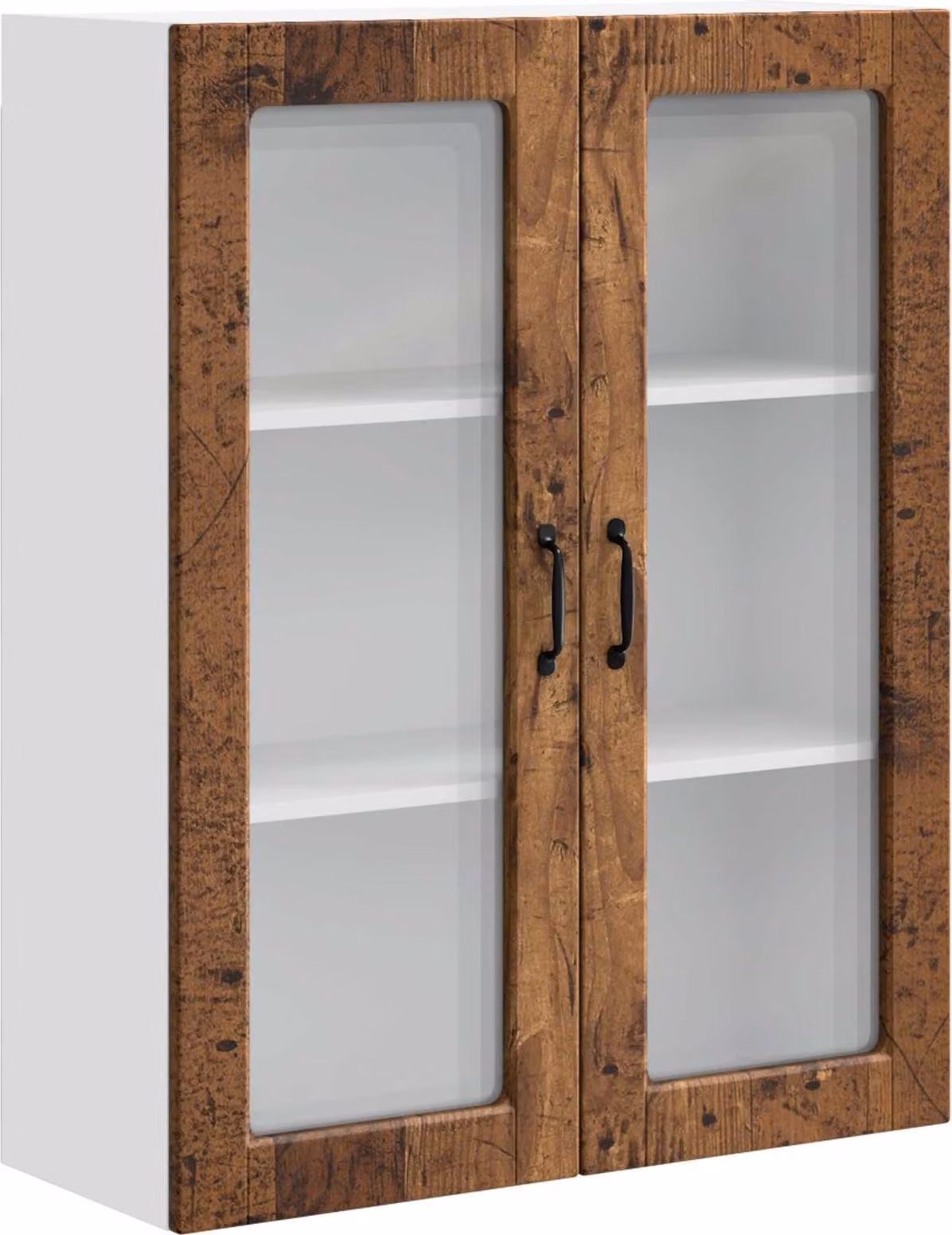 Mobile in vetro da parete PORTO Legno vecchio 80 x 31 x 100 cm