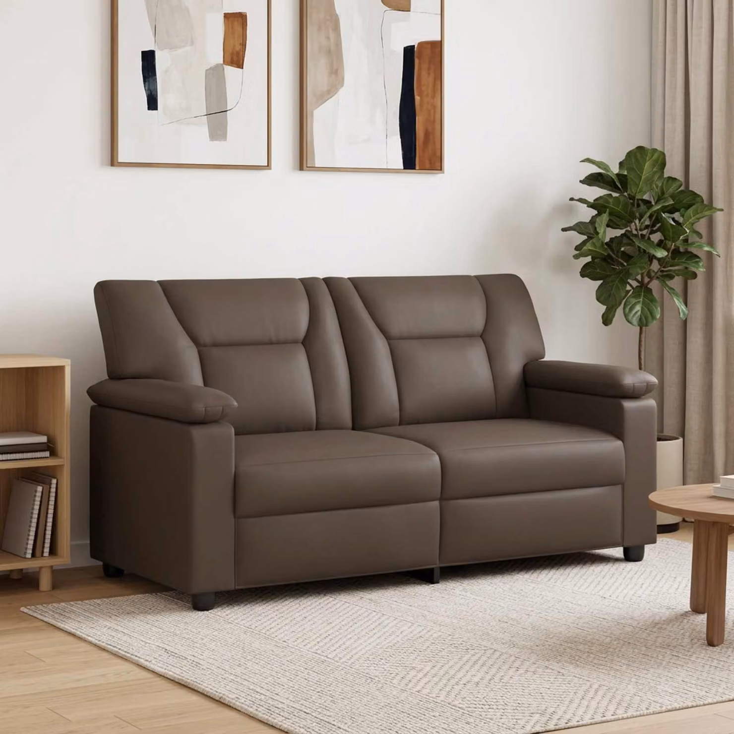 Divano moderno vidaXL in similpelle grigia o marrone per il tuo soggiorno, L: 171 cm, P: 85 cm, H: 93 cm