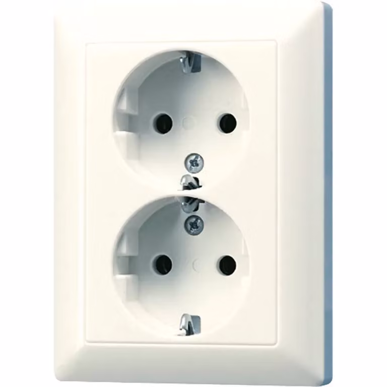 Jung AS5020KIU SCHUKO® Presa doppia 16 A 250 V ~ bianca